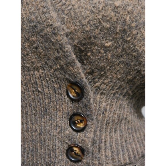 Brown Wrap Asymmetric Cardigan 🧸 COMMENSE - Picture 2 of 6